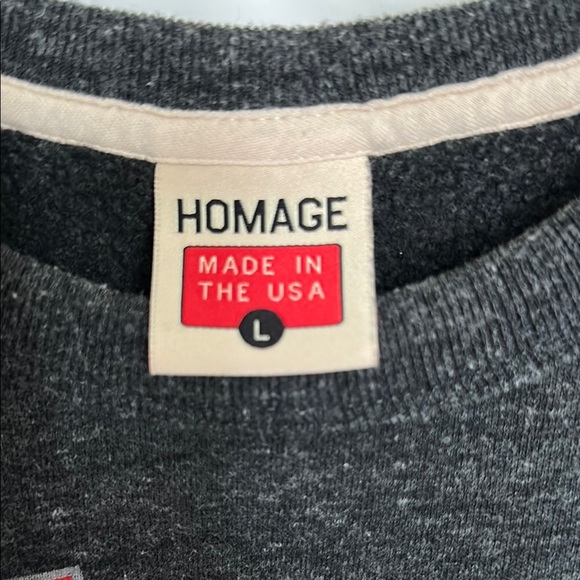 HOMAGE Black Ohio Sweatshirt with Red and White Details - Picture 2 of 3